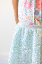 Aqua Sequin Twirl Skort - Image 4