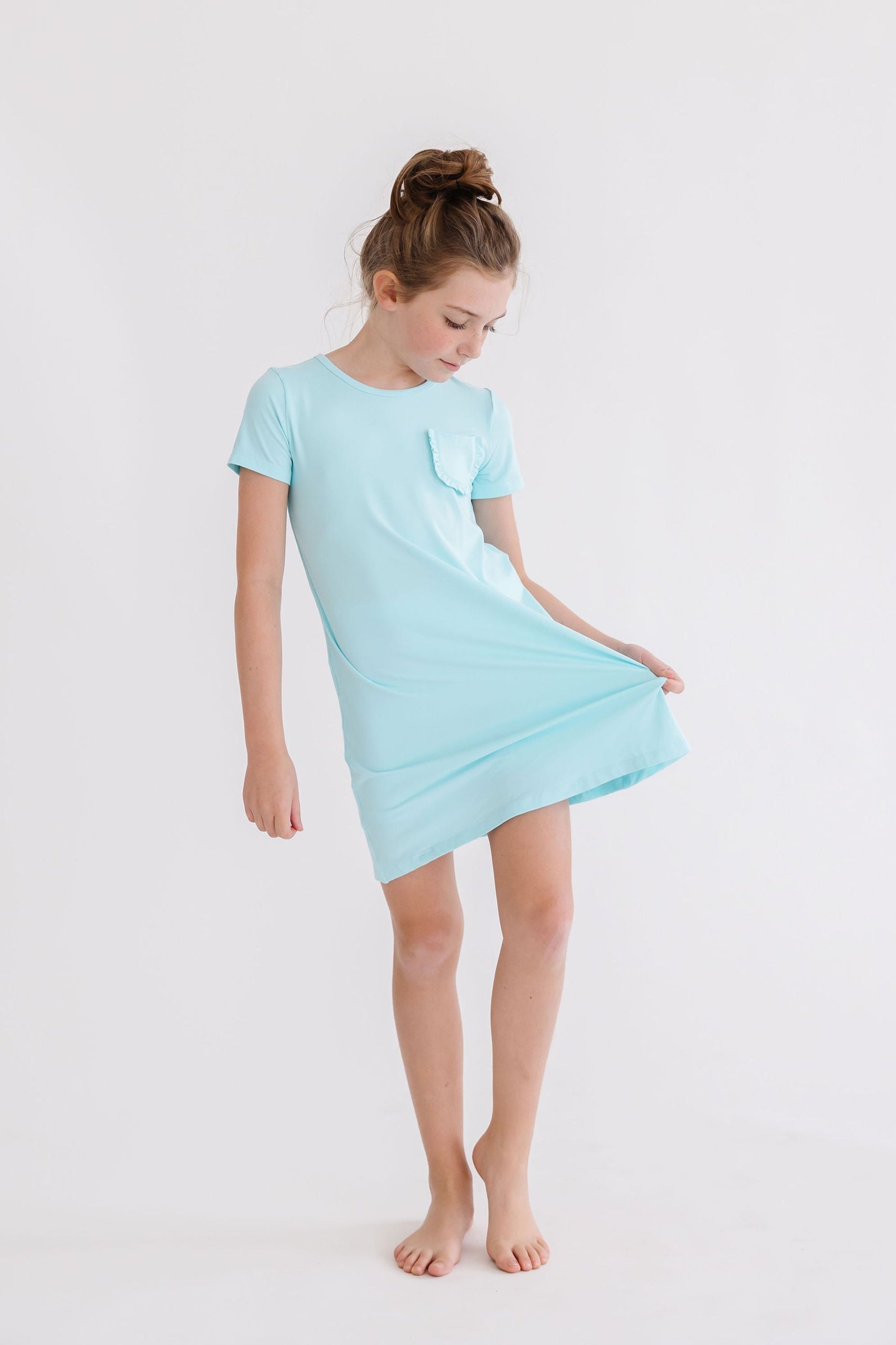 Aqua T-Shirt Dress - Image 4