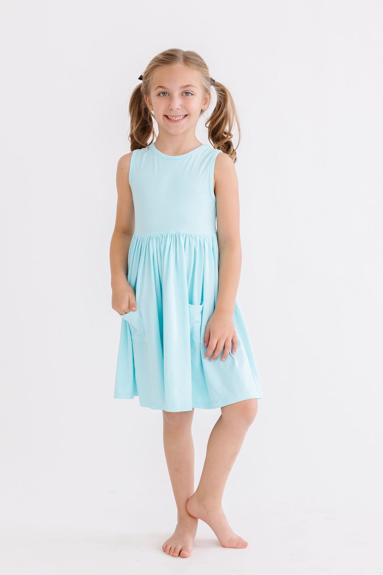 Aqua Tank Pocket Twirl Dress - Image 2