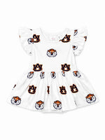 Auburn White Aubie S/S Flutter Twirl Bodysuit
