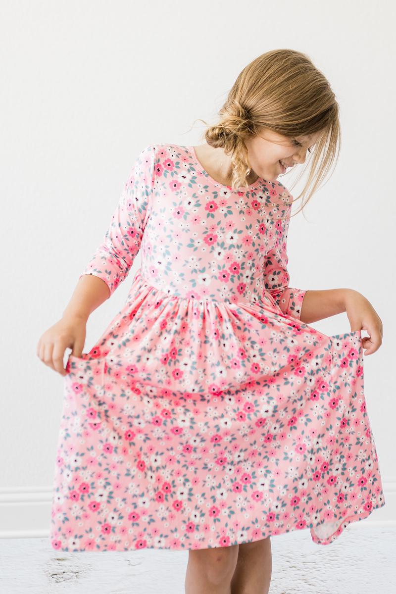 Azalea 3/4 Sleeve Pocket Twirl Dress - Image 3