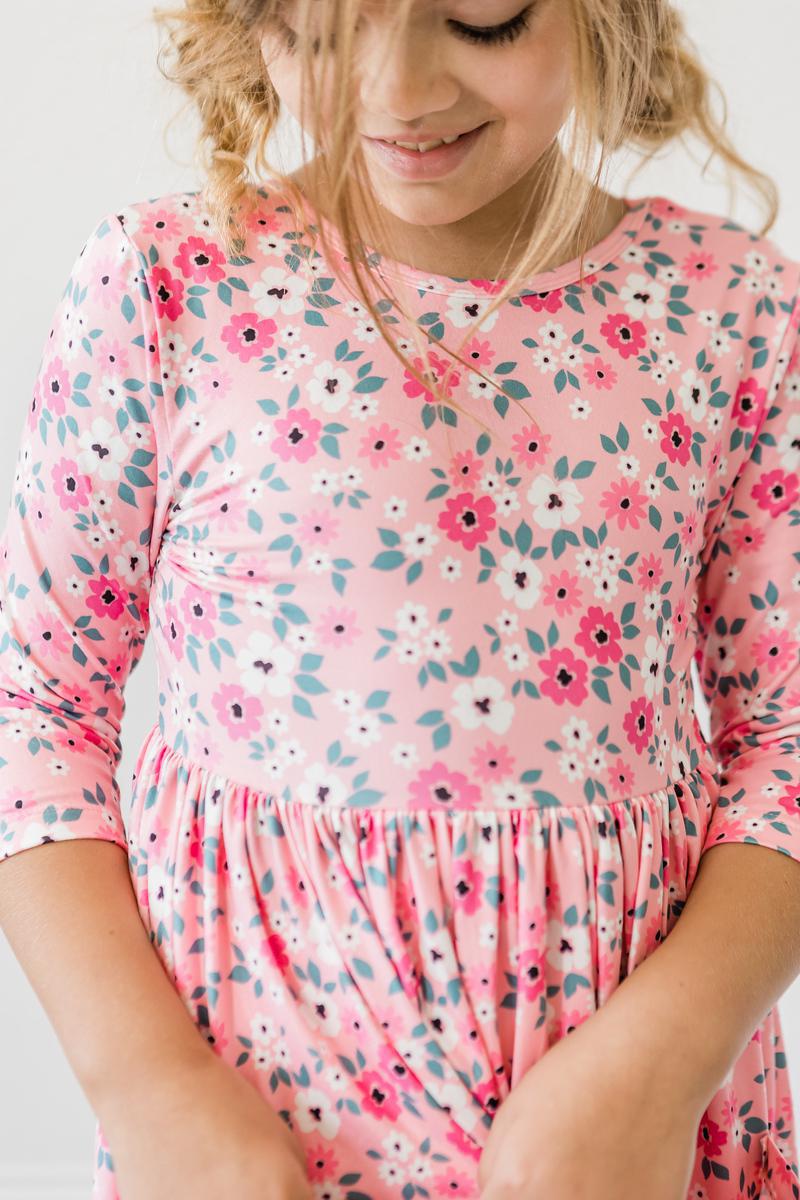 Azalea 3/4 Sleeve Pocket Twirl Dress - Image 4