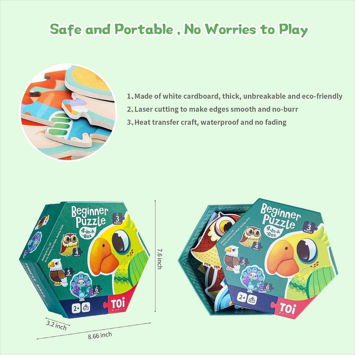 My First Animal Puzzle Adventure Big Pieces for Little Hands Ages 2+