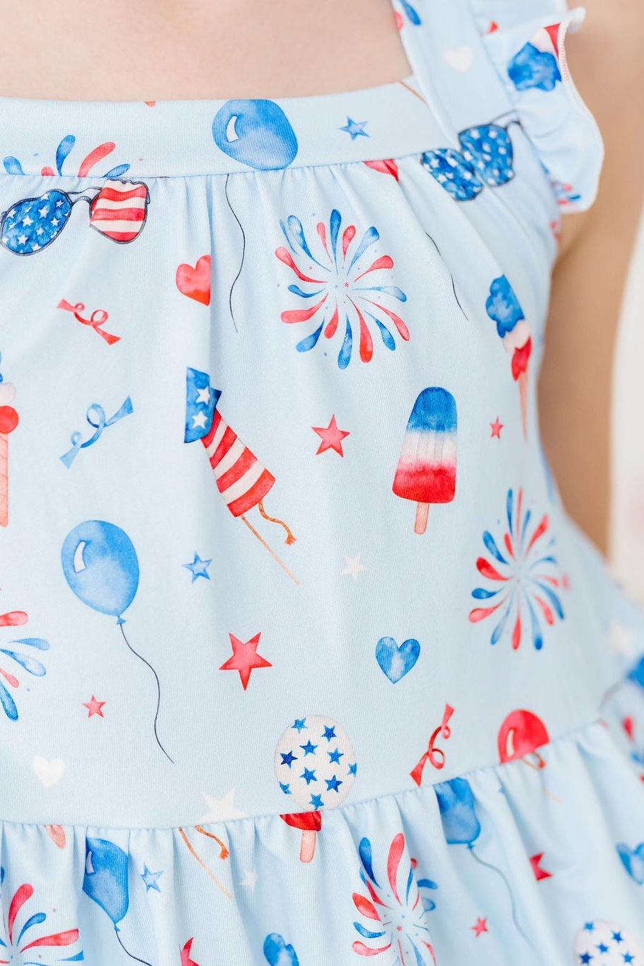 Baby You're a Firework Ruffle Cross Back Dress - Image 3