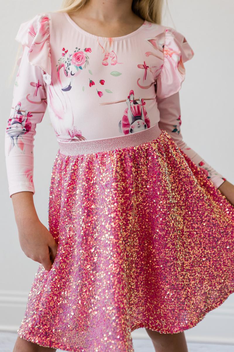 Ballet Beauties L/S Flutter Sleeve Leotard - Image 2