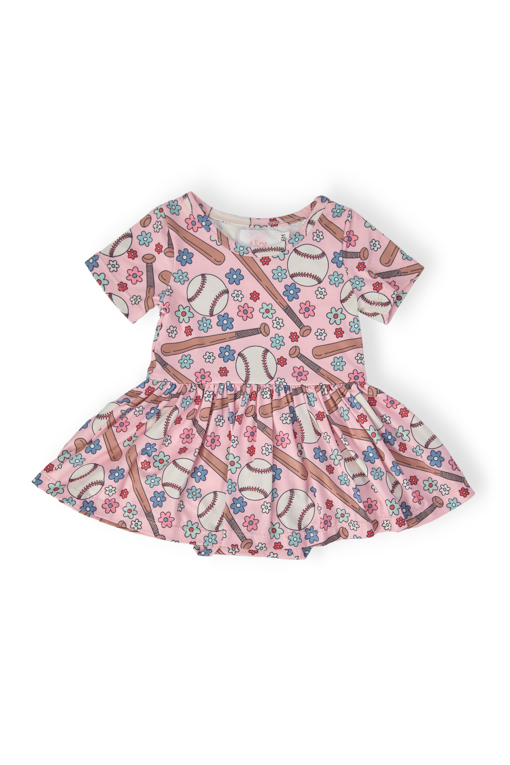 Batter Up S/S Twirl Bodysuit