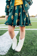 Baylor Green Bear Ruffle Twirl Skort - Image 2