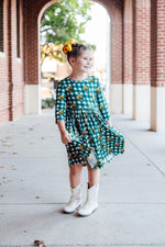 Baylor Plaid Bear 3/4 Sleeve Pocket Twirl Dress - Image 4