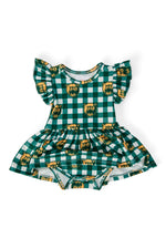 Baylor Plaid Bear Flutter Twirl Bodysuit - Image 2
