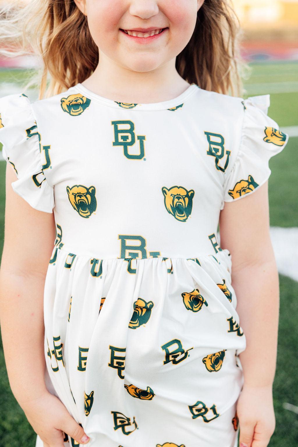 Baylor White Bear Flutter Twirl Dress - Image 2