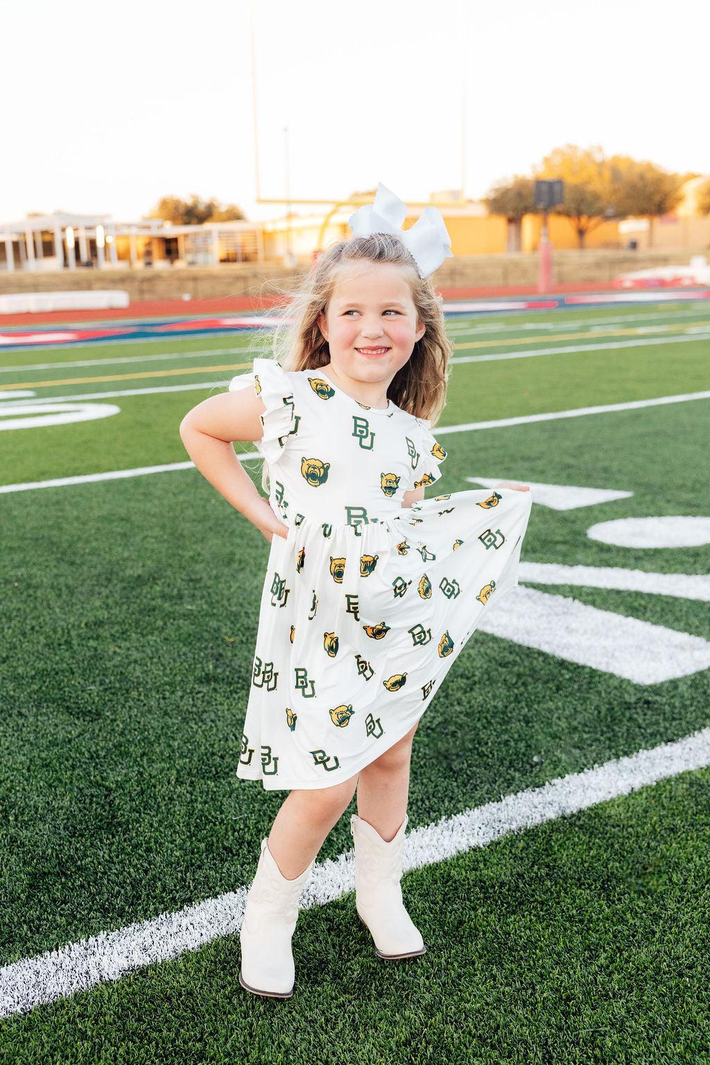 Baylor White Bear Flutter Twirl Dress - Image 3