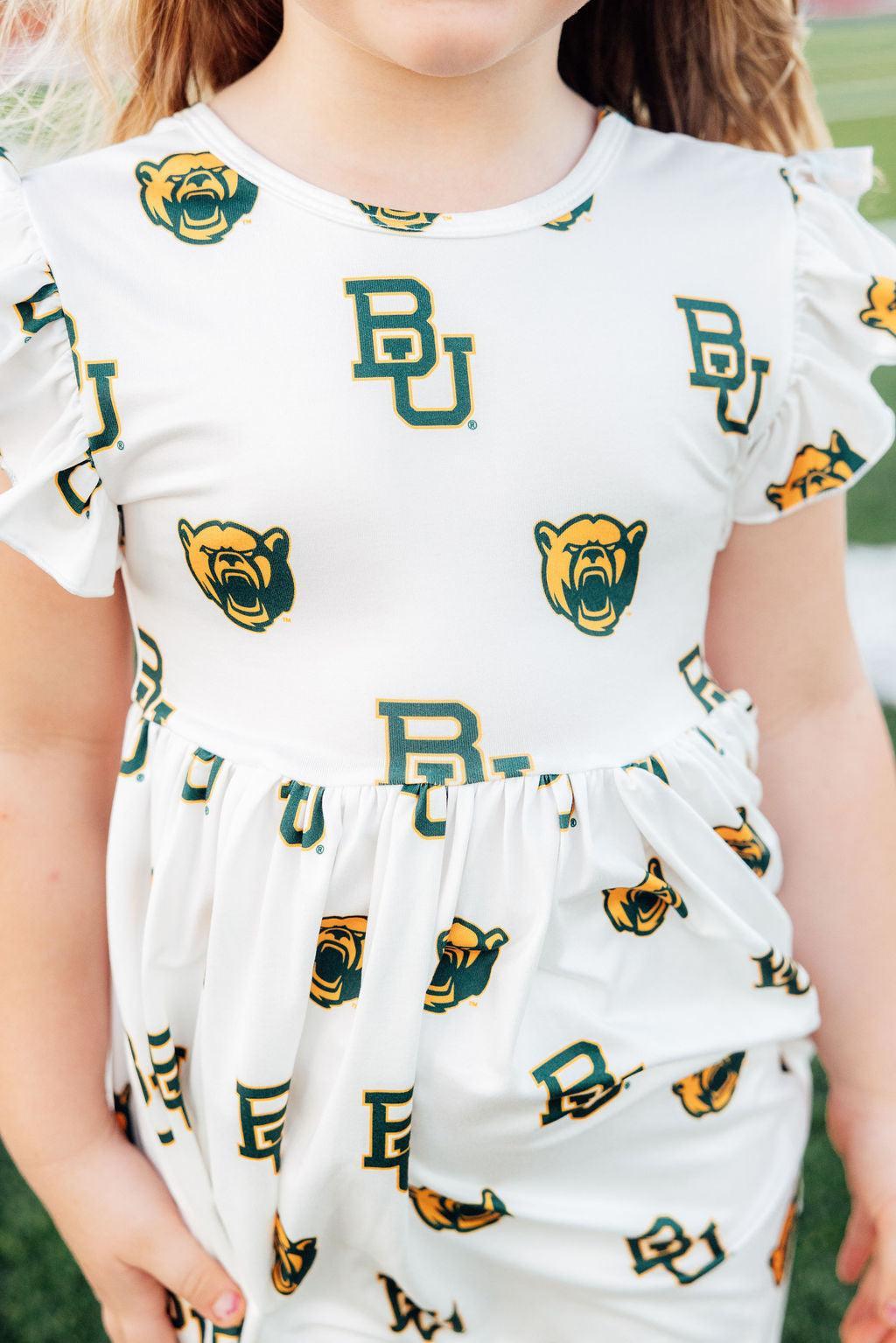 Baylor White Bear Flutter Twirl Dress - Image 4
