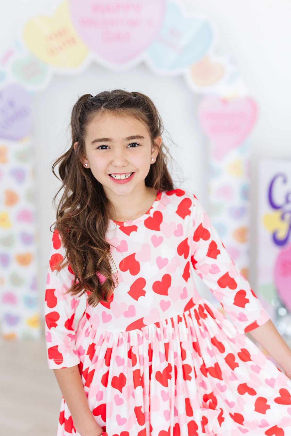 Be Mine 3/4 Sleeve Pocket Twirl Dress - Image 6