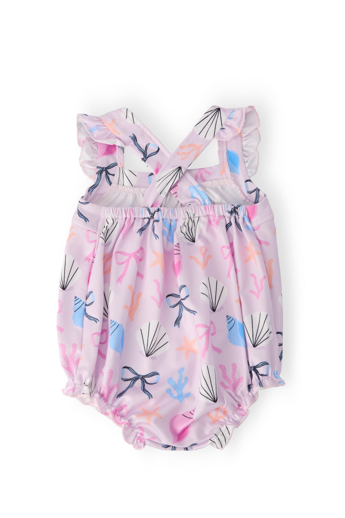 Beachside Bows Ruffle Cross Back Romper - Image 2