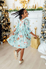 Believe in Your Elf 3/4 Sleeve Ruffle Twirl Dress - Image 4