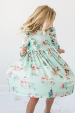 Believe in Your Elf 3/4 Sleeve Ruffle Twirl Dress - Image 7