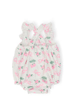 Berries & Bows Ruffle Cross Back Romper - Image 5