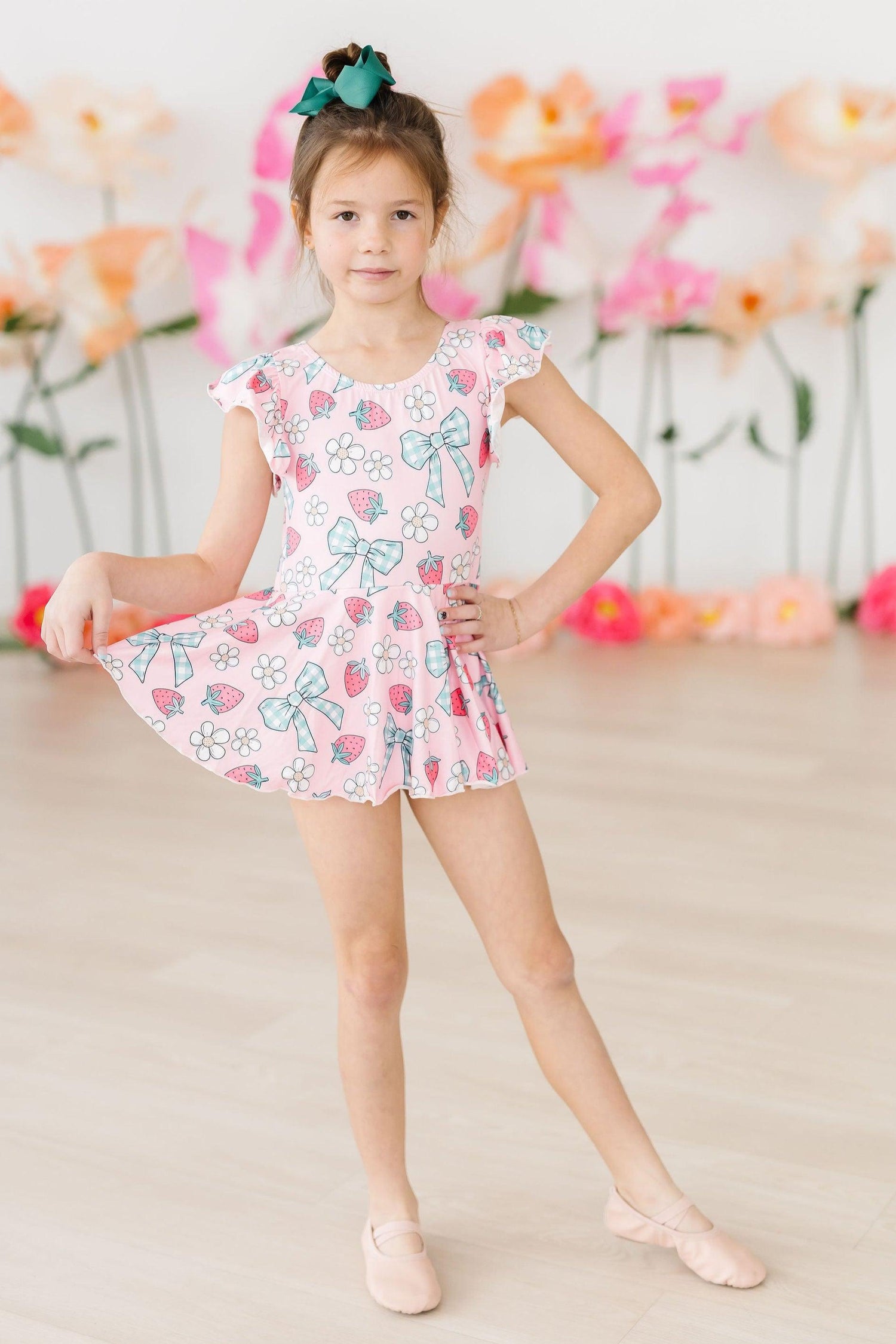 Berry Picnic S/S Twirl Leotard - Image 2