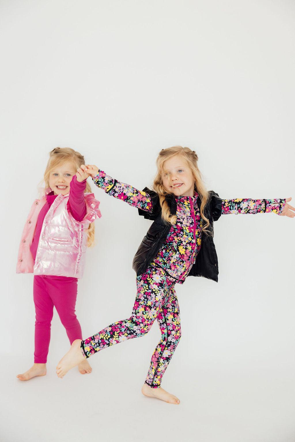 Black Checker Puffer Vest - Image 2