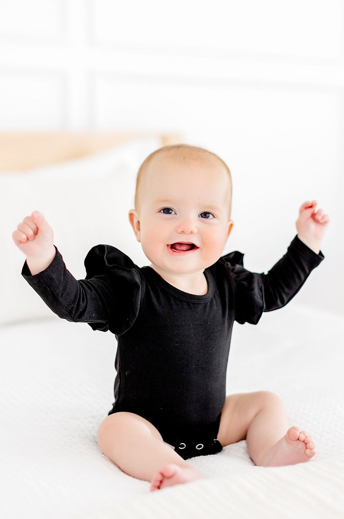 Black L/S Flutter Bodysuit - Image 2