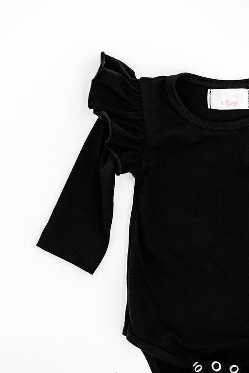 Black L/S Flutter Bodysuit - Image 4