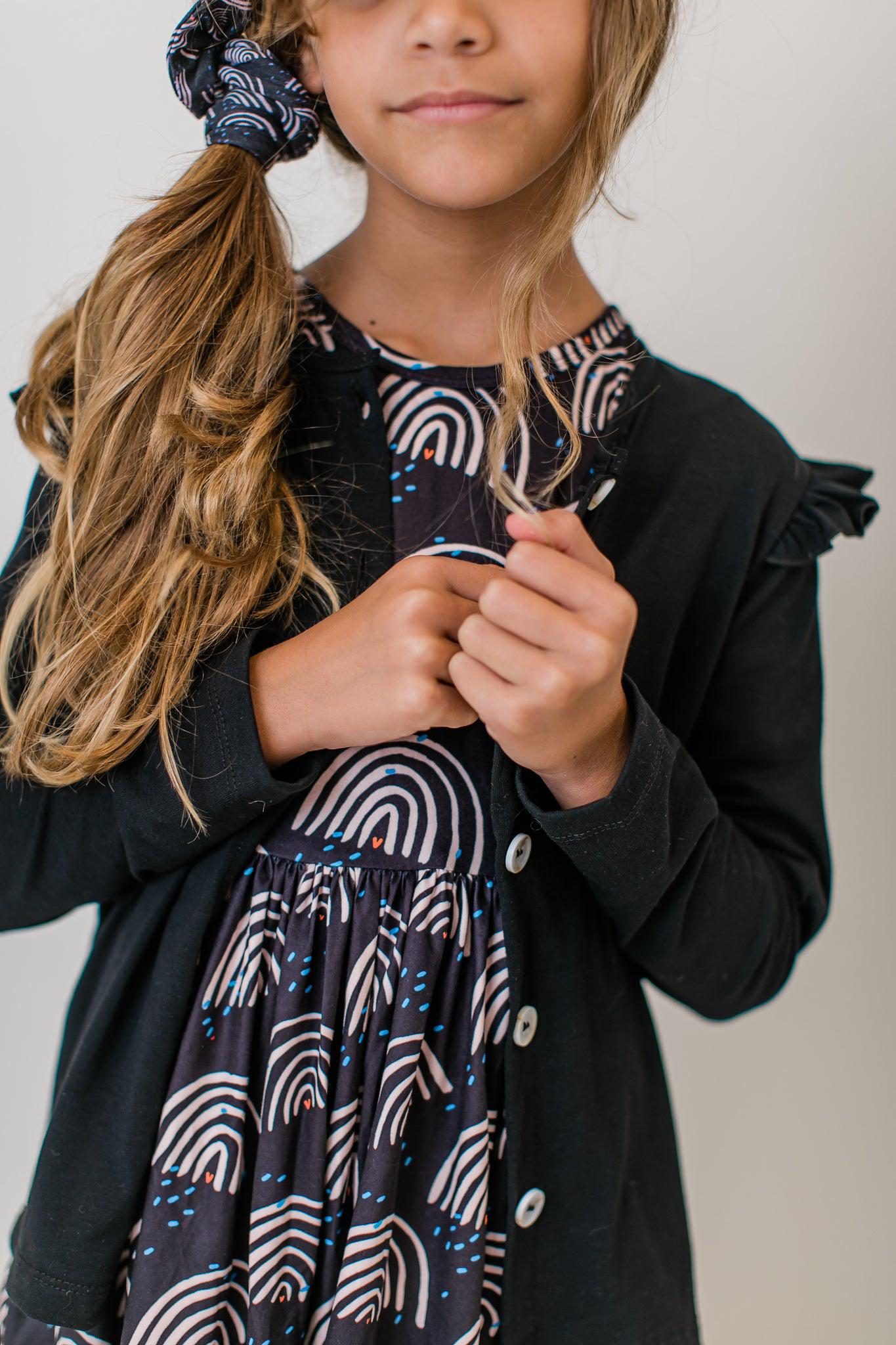 Black Ruffle Cardigan - Image 2