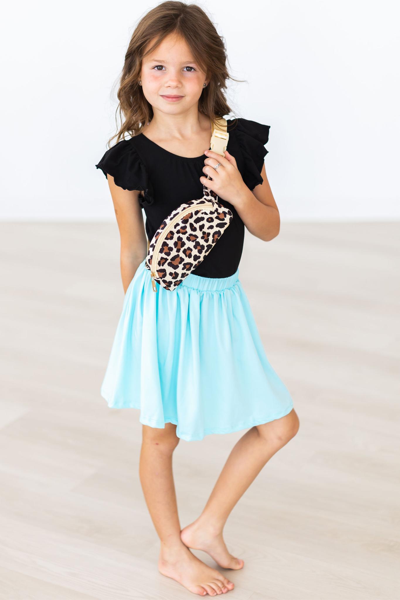 Black S/S Flutter Sleeve Leotard - Image 2