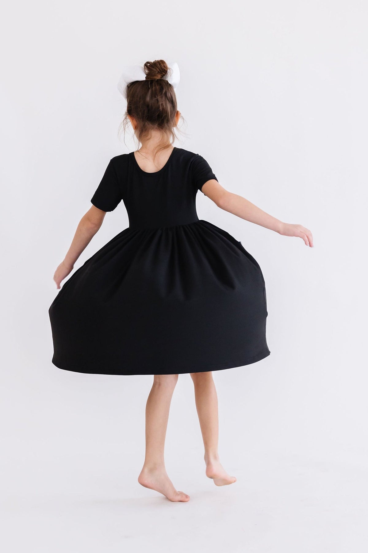 Black S/S Pocket Twirl Dress - Image 5