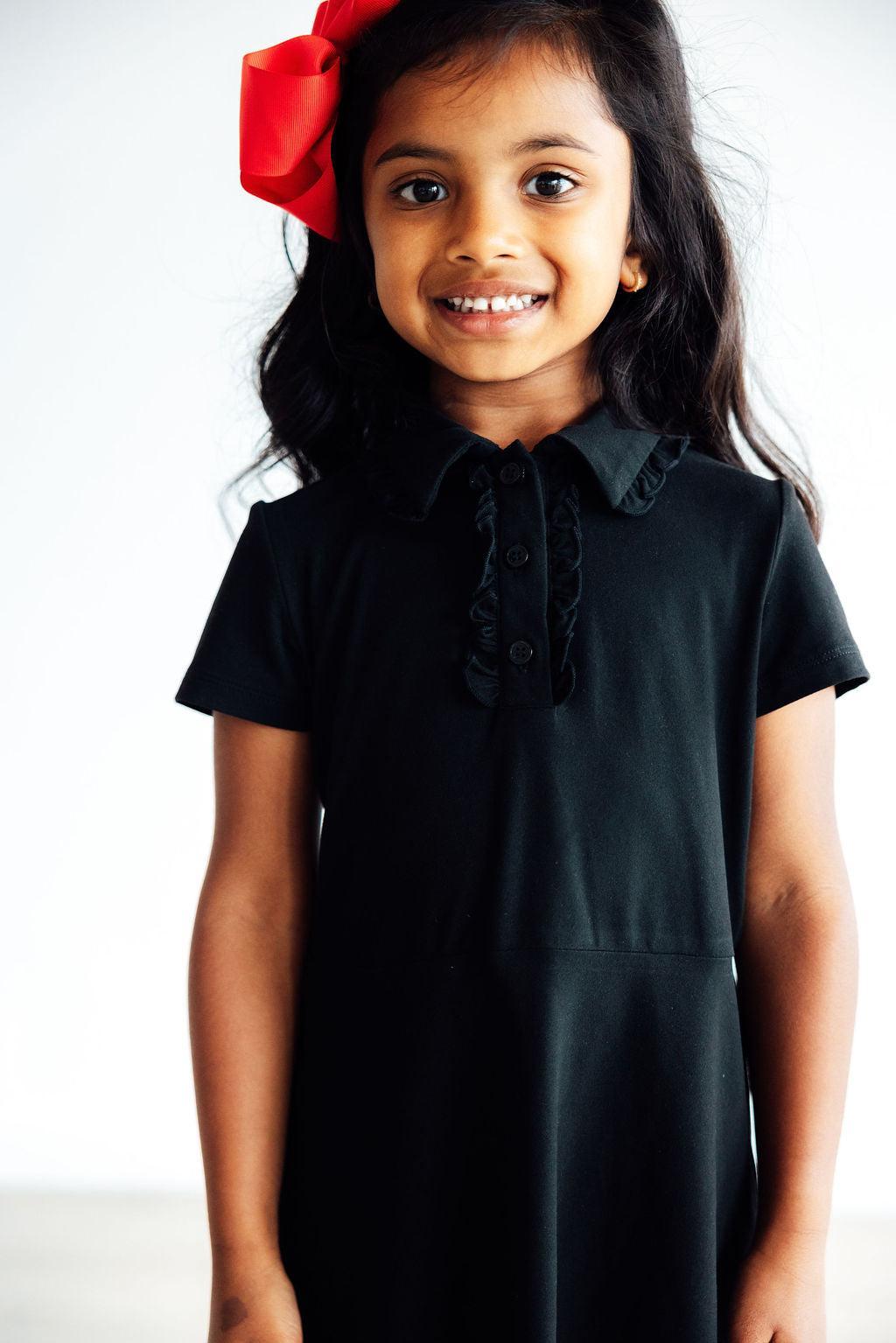 Black S/S Polo Dress - Image 2