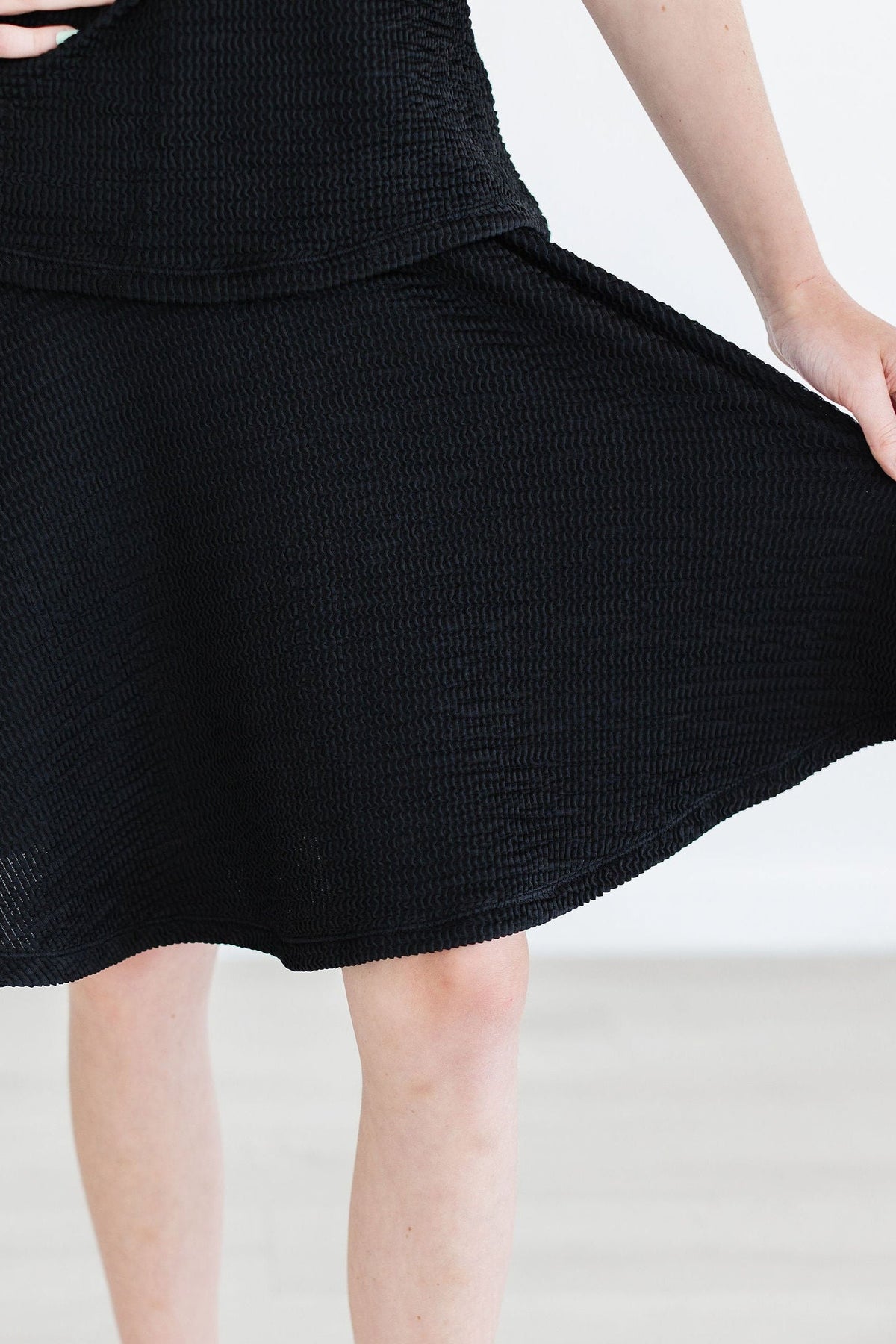 Black Scrunchy Twirl Skort - Image 3