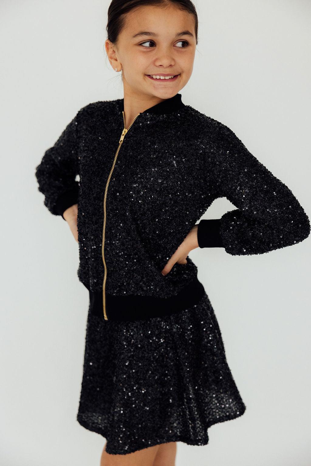Black Sequin Twirl Skort - Image 3