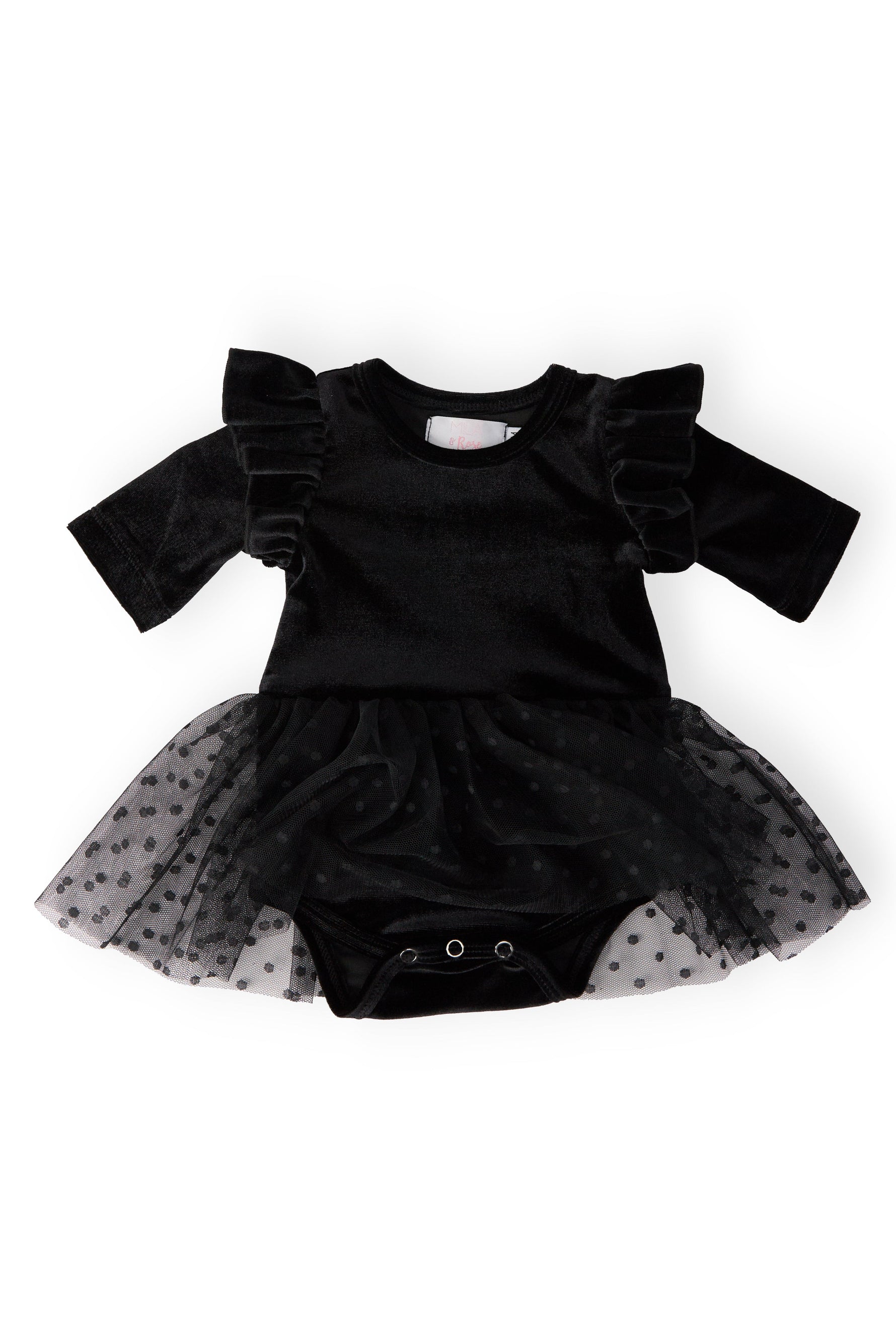 Black Velvet Tutu Bodysuit - Image 3