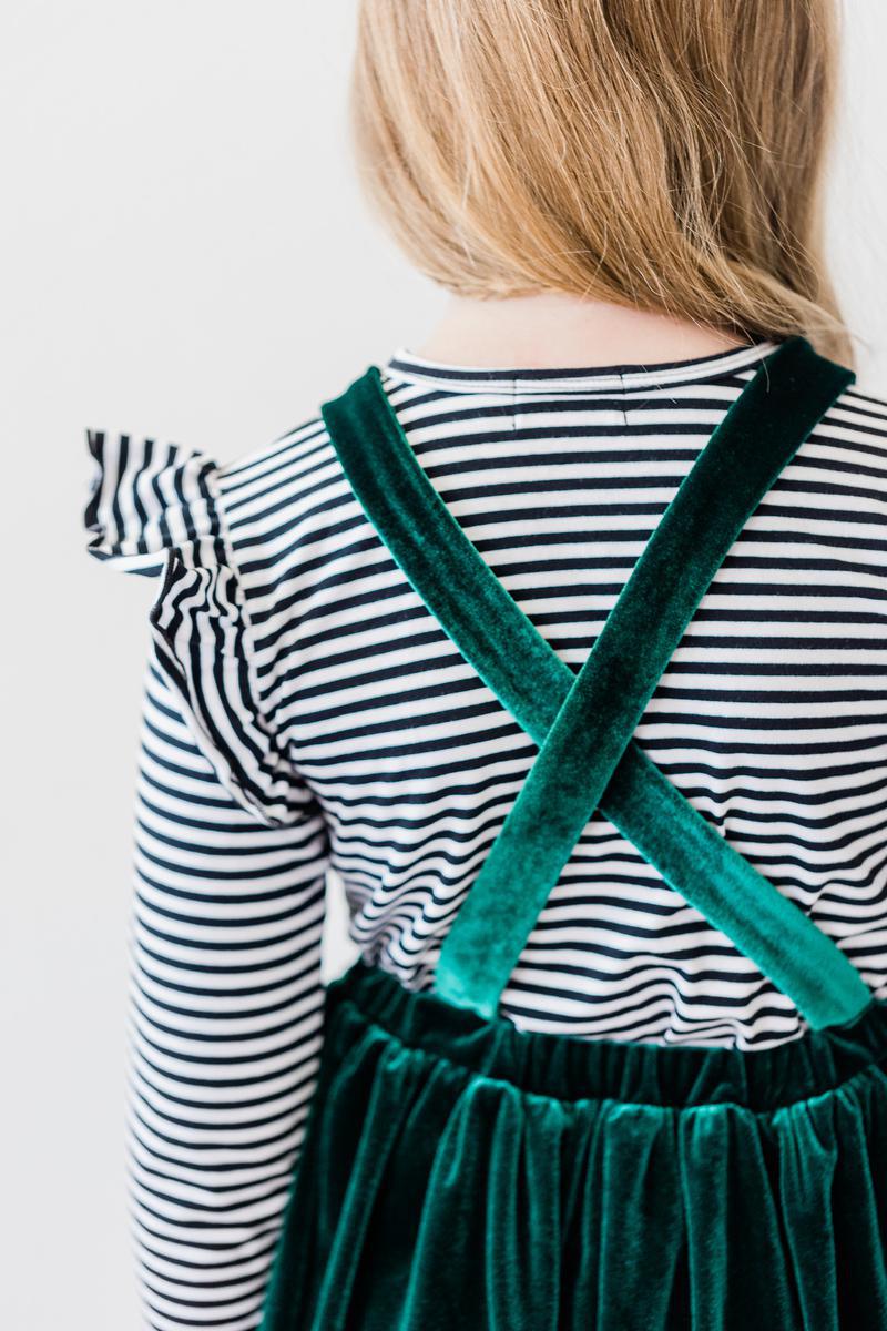 Black & White Stripe L/S Ruffle Tee - Image 4