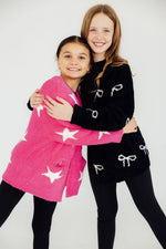 Black/Coconut Bow Cozy Cardigan - Image 2