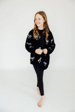 Black/Coconut Bow Cozy Cardigan - Image 6