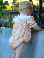 Rylee Faith Designs - Thanksgiving Turkey Floral Lace Bubble Girls Romper - alternate view 4