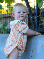 Rylee Faith Designs - Thanksgiving Turkey Floral Lace Bubble Girls Romper - alternate view 5
