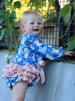 Rylee Faith Designs - Fall Cat Print Girls Long Sleeve Romper - alternate view 3
