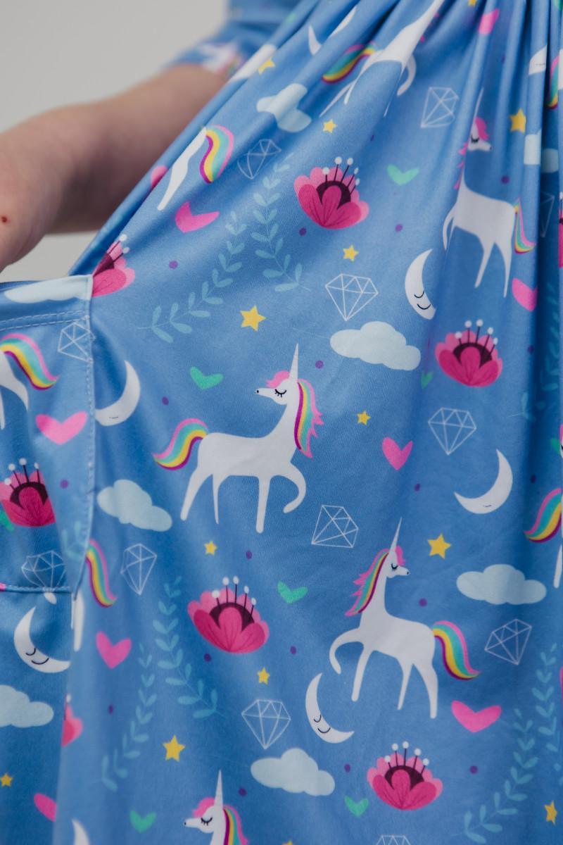 Blue Moon 3/4 Sleeve Pocket Twirl Dress - Image 2