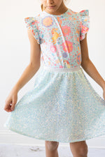 Blue Retro Unicorns S/S Ruffle Tee - Image 6