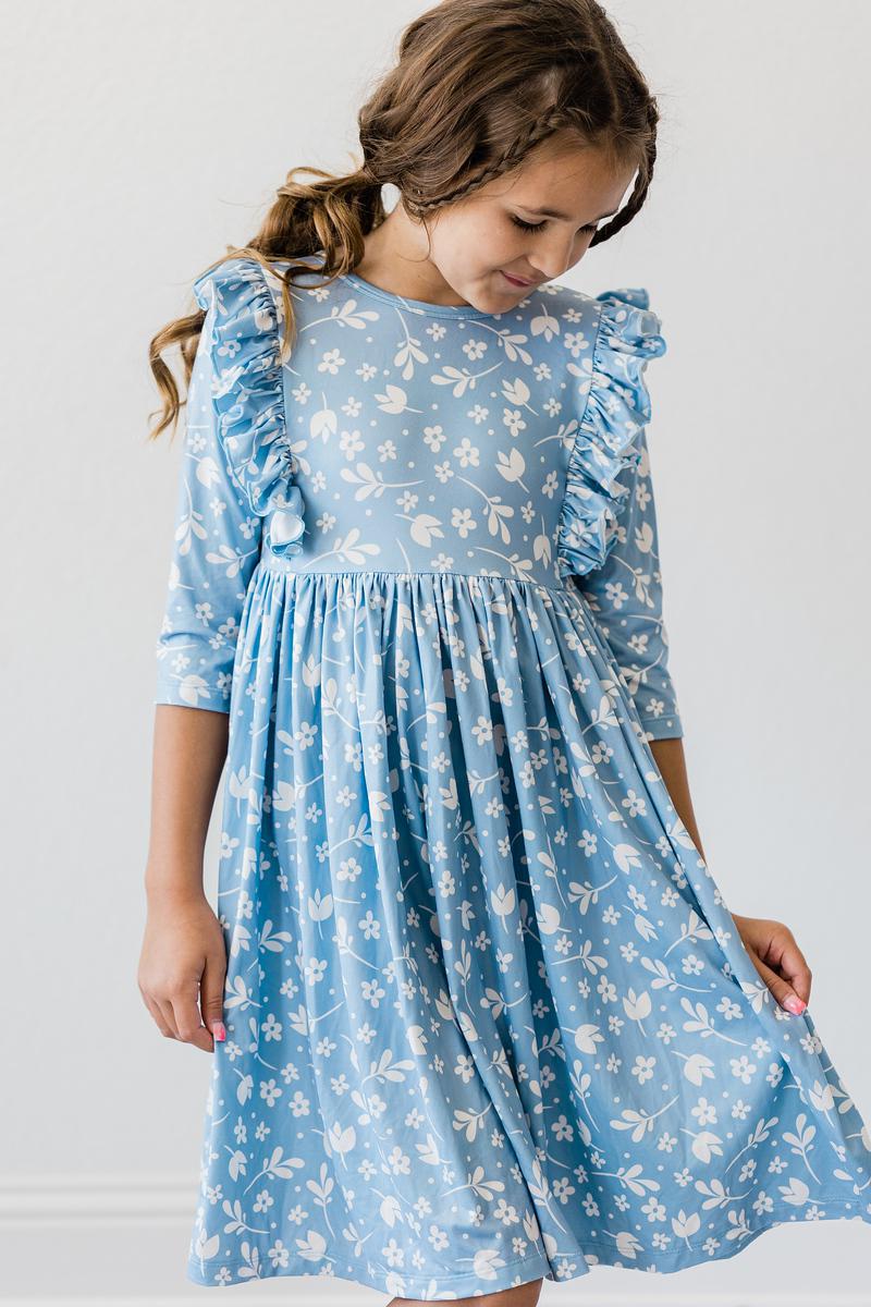 Bluebell 3/4 Sleeve Ruffle Twirl Dress - Image 7