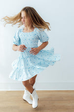 Blueberry Kisses Smocked Ruffle Dress - Image 2