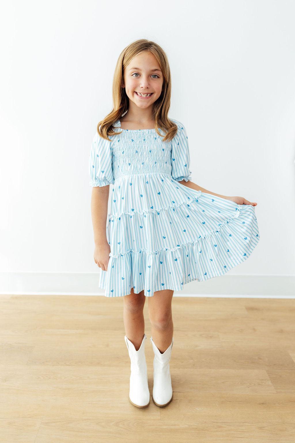Blueberry Kisses Smocked Ruffle Dress - Image 3