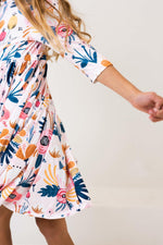 Blush Peony 3/4 Sleeve Pocket Twirl Dress - Image 8