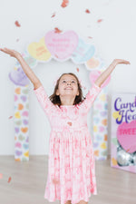 Blushing Bows 3/4 Sleeve Pocket Twirl Dress - Image 5