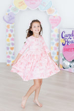Blushing Bows 3/4 Sleeve Pocket Twirl Dress - Image 6