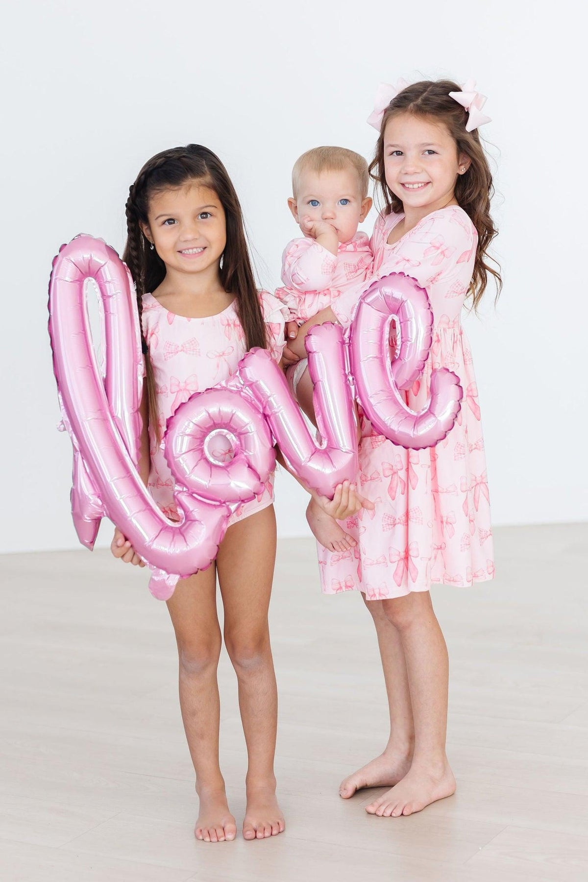 Blushing Bows 3/4 Sleeve Twirl Bodysuit - Image 2