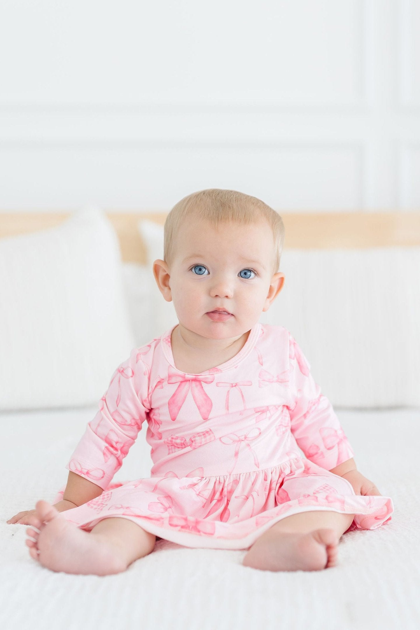 Blushing Bows 3/4 Sleeve Twirl Bodysuit - Image 3