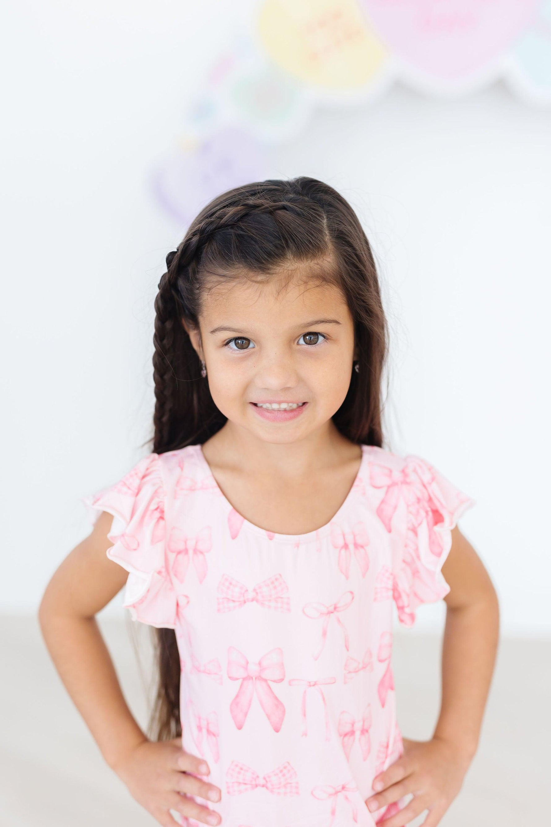 Blushing Bows S/S Flutter Sleeve Leotard - Image 3