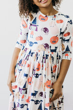 Boo Crew 3/4 Sleeve Pocket Twirl Dress - Image 3